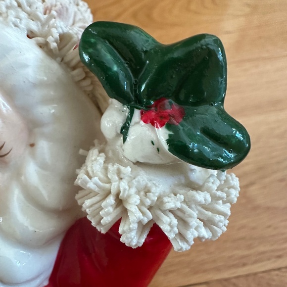 Vintage Santa Claus Bank Coin Bank Spaghetti Trim Japan 1950's-60's - Picture 7 of 14